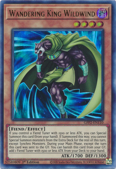 Yugioh - Wandering King Wildwind *Ultra Rare* GFP2-EN110 (NM)