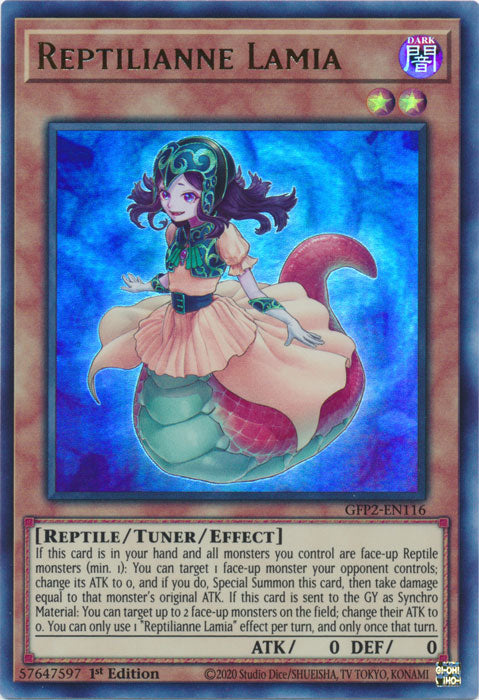 Yugioh - Reptilianne Lamia *Ultra Rare* GFP2-EN116 (NM)