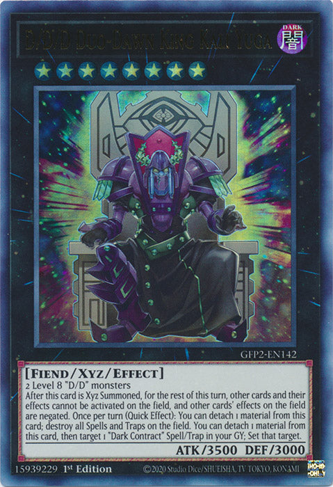Yugioh - D/D/D Duo-Dawn King Kali Yuga *Ultra Rare* GFP2-EN142 (NM)