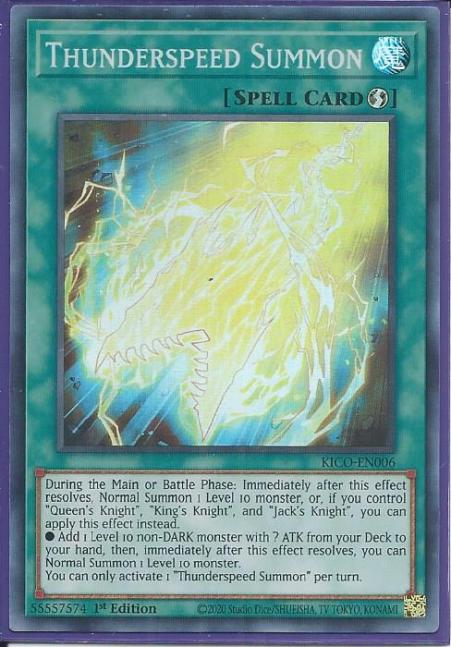 Yugioh - Thunderspeed Summon *Super Rare* KICO-EN006 (NM/M)