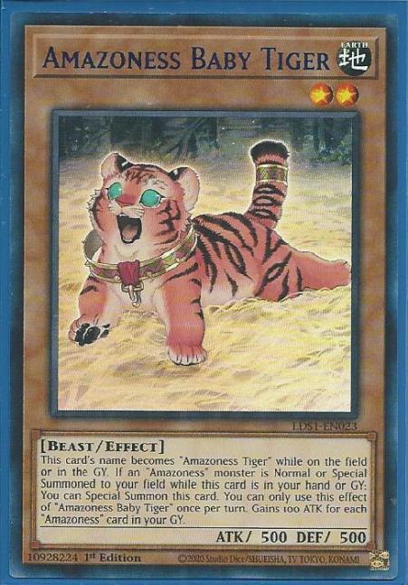 Yugioh - Amazoness Baby Tiger *Blue Ultra Rare* LDS1-EN023 (NM/M)