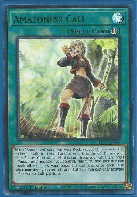Yugioh - Amazoness Call *Green Ultra Rare* LDS1-EN024 (NM/M)