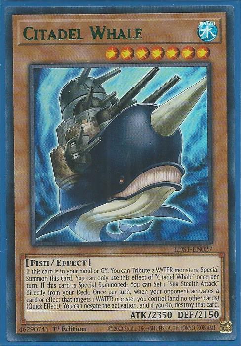 Yugioh - Citadel Whale *Green Ultra Rare* LDS1-EN027 (NM/M)