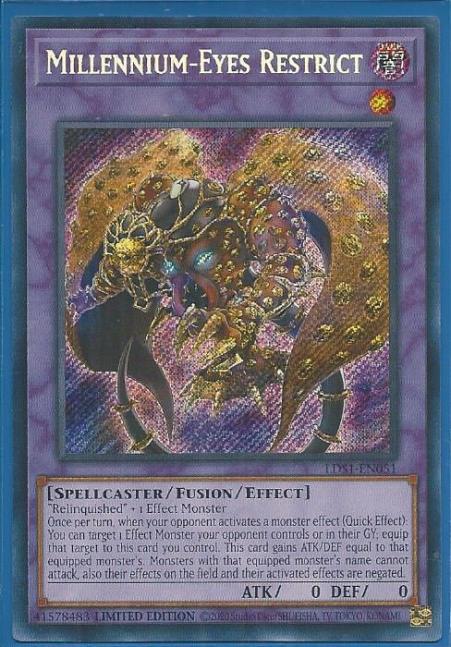 Yugioh - Millennium-Eyes Restrict *Secret Rare* LDS1-EN051 (NM)