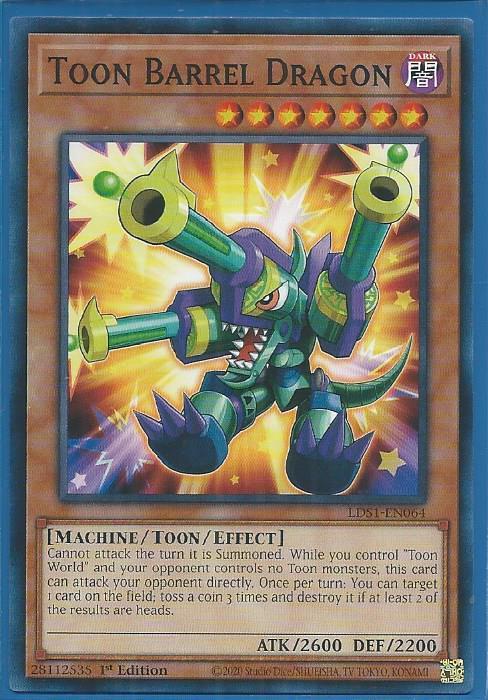 Yugioh - Toon Barrel Dragon *Common* LDS1-EN064 (NM/M)