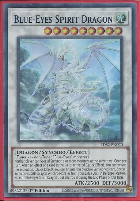 Yugioh - Blue-Eyes Spirit Dragon *Blue Ultra Rare* LDS2-EN020 (LP)