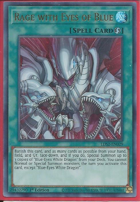 Yugioh - Rage with Eyes of Blue *Ultra Rare* LDS2-EN029 (NM)