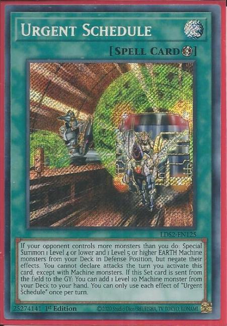 Yugioh - Urgent Schedule *Secret Rare* LDS2-EN125 (NM)