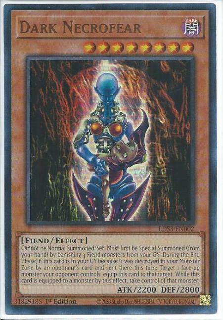 Yugioh - Dark Necrofear *Ultra Rare* LDS3-EN002 (NM/M)