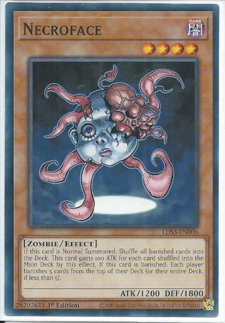 Yugioh - Necroface *Common* LDS3-EN006 (NM)