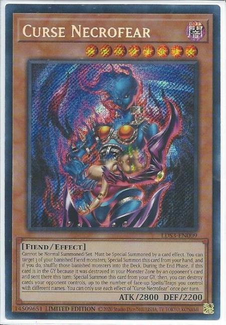 Yugioh - Curse Necrofear *Secret Rare* LDS3-EN009 (NM)