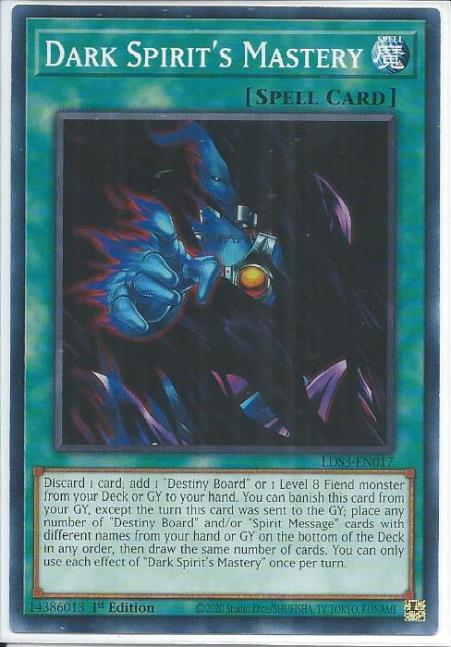 Yugioh - Dark Spirit's Mastery *Common* LDS3-EN017 (NM)