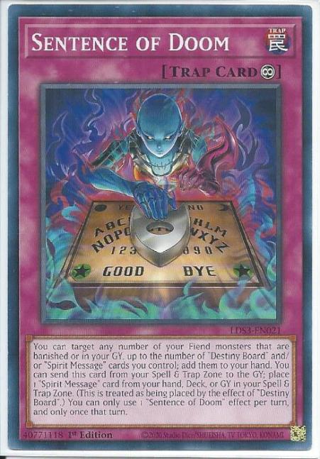Yugioh - Sentence of Doom *Common* LDS3-EN021 (NM/M)