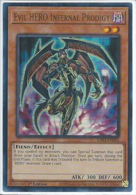 Yugioh - Evil HERO Infernal Prodigy *Ultra Rare* LDS3-EN024 (NM)