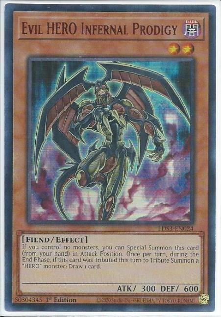 Yugioh - Evil HERO Infernal Prodigy *Red Ultra Rare* LDS3-EN024 (NM)