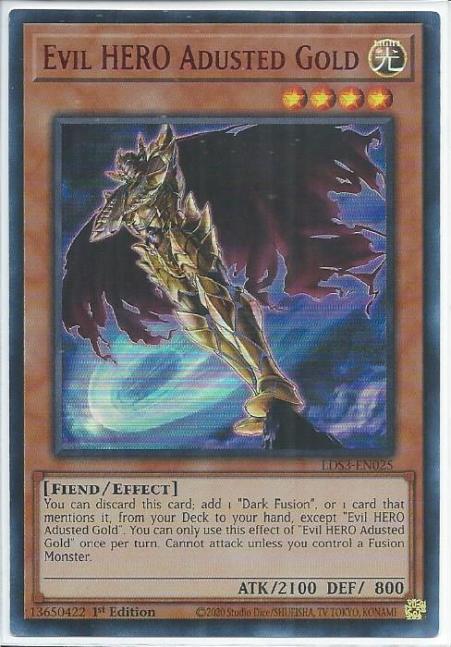 Yugioh - Evil HERO Adusted Gold *Red Ultra Rare* LDS3-EN025 (NM)