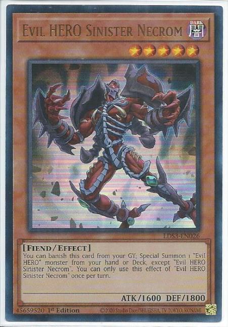 Yugioh - Evil HERO Sinister Necrom *Ultra Rare* LDS3-EN026 (NM)