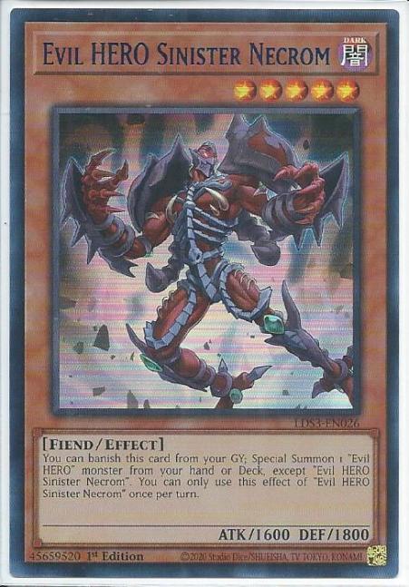 Yugioh - Evil HERO Sinister Necrom *Blue Ultra Rare* LDS3-EN026 (NM)