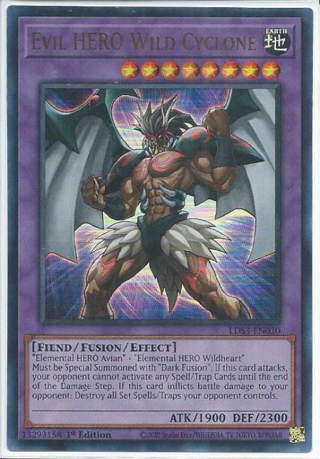 Yugioh - Evil HERO Wild Cyclone *Ultra Rare* LDS3-EN030 (NM/M)