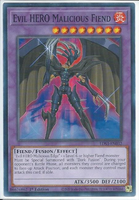 Yugioh - Evil HERO Malicious Fiend *Common* LDS3-EN032 (NM)