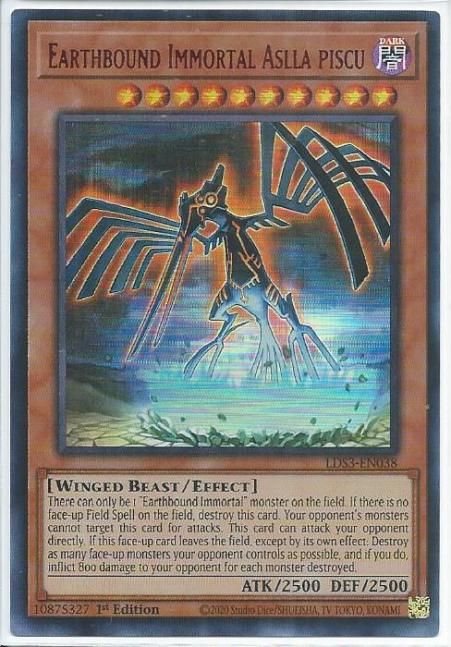 Yugioh - Earthbound Immortal Aslla Piscu *Red Ultra Rare* LDS3-EN038 (NM/M)