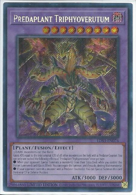 Yugioh - Predaplant Triphyoverutum *Secret Rare* LDS3-EN076 (NM)