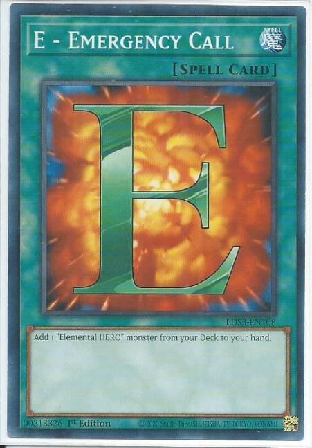 Yugioh - E - Emergency Call *Common* LDS3-EN108 (NM)