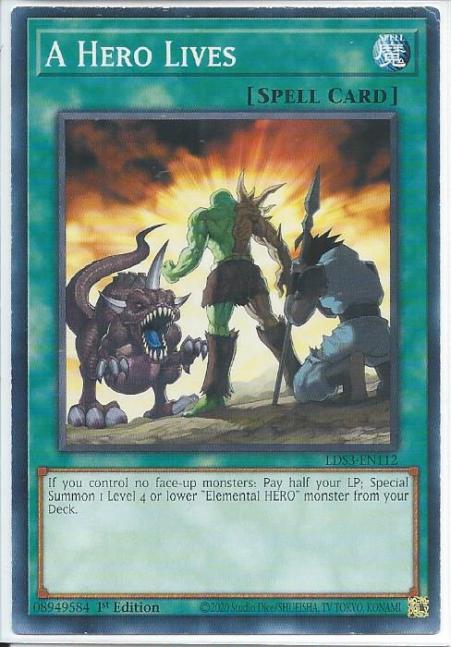 Yugioh - A Hero Lives *Common* LDS3-EN112 (NM)