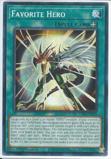 Yugioh - Favorite Hero *Common* LDS3-EN114 (NM)
