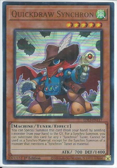 Yugioh - Quickdraw Synchron *Ultra Rare* LDS3-EN117 (NM/M)