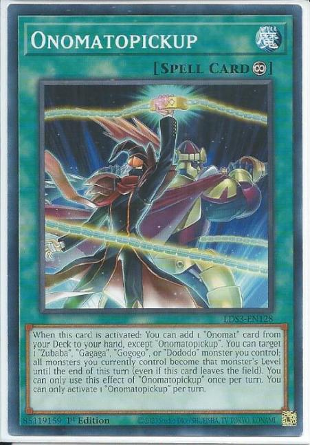 Yugioh - Onomatopickup *Common* LDS3-EN128 (NM)