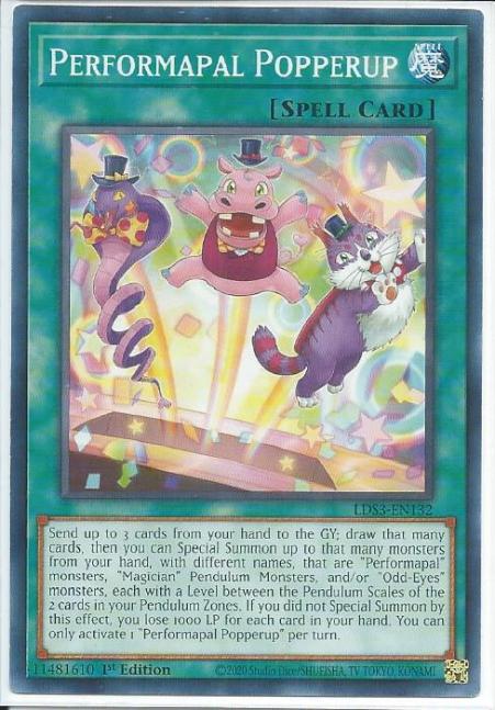 Yugioh - Performapal Popperup *Common* LDS3-EN132 (NM/M)