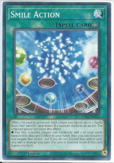 Yugioh - Smile Action *Common* LDS3-EN133 (NM/M)