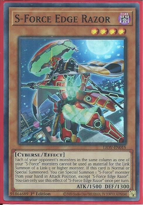 Yugioh - S-Force Edge Razor *Super Rare* LIOV-EN015 (NM/M)