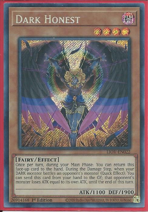 Yugioh - Dark Honest *Secret Rare* LIOV-EN022 (NM/M)
