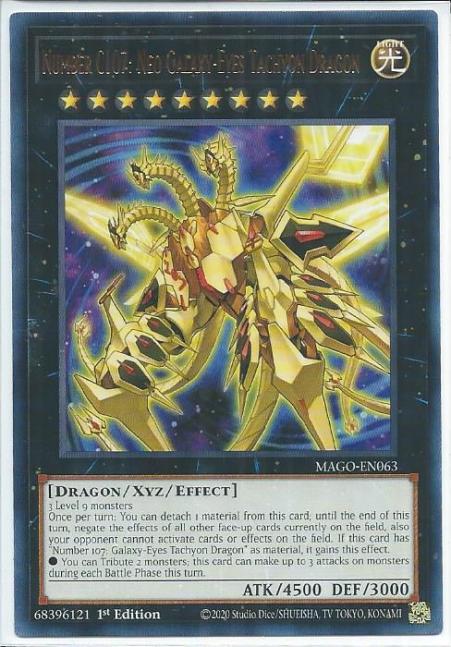 Yugioh - Number C107: Neo Galaxy-Eyes Tachyon Dragon *Rare* MAGO-EN063 (NM/M)