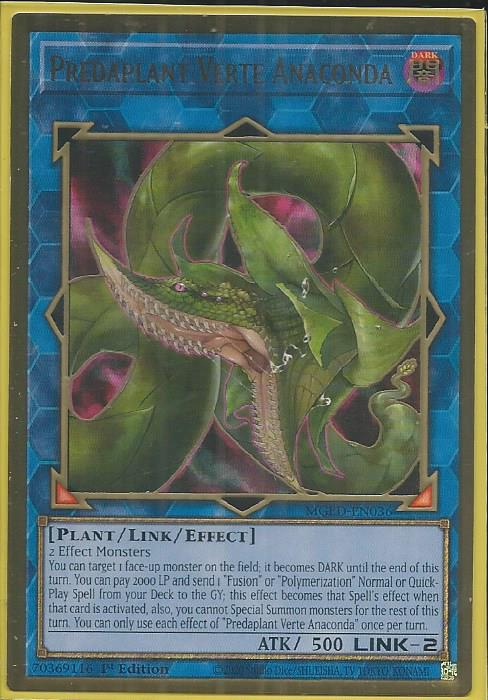 Yugioh - Predaplant Verte Anaconda *Premium Gold Rare* MGED-EN036 (NM)