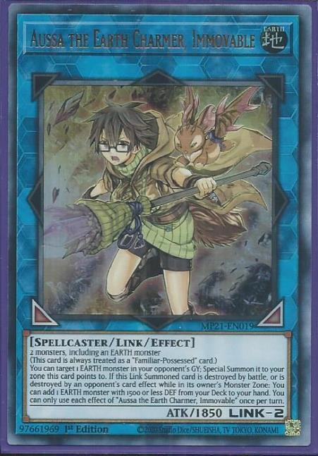 Yugioh - Aussa the Earth Charmer, Immovable *Ultra Rare* MP21-EN019 (NM/M)