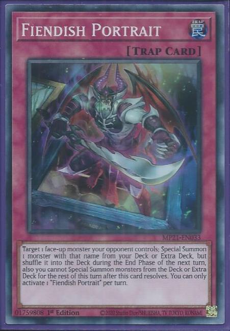 Yugioh - Fiendish Portrait *Super Rare* MP21-EN033 (NM/M)