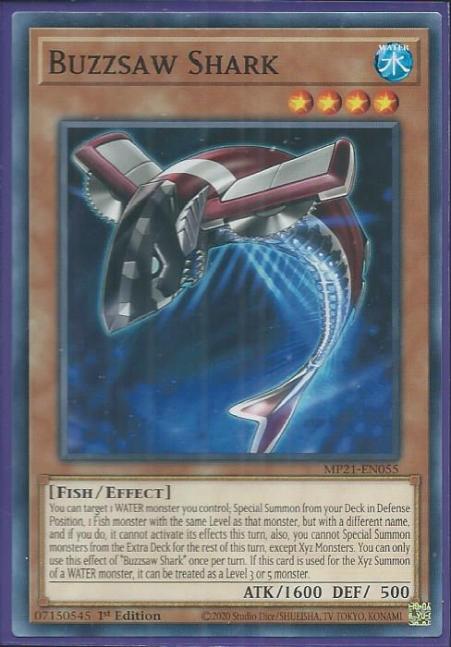 Yugioh - Buzzsaw Shark *Common* MP21-EN055 (NM/M)