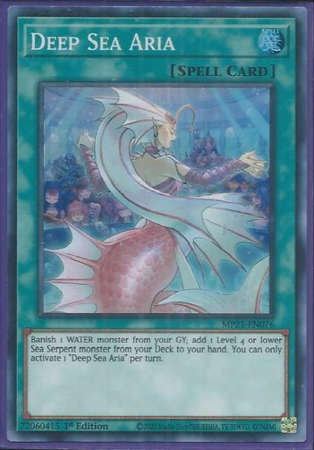 Yugioh - Deep Sea Aria *Super Rare* MP21-EN076 (NM/M)