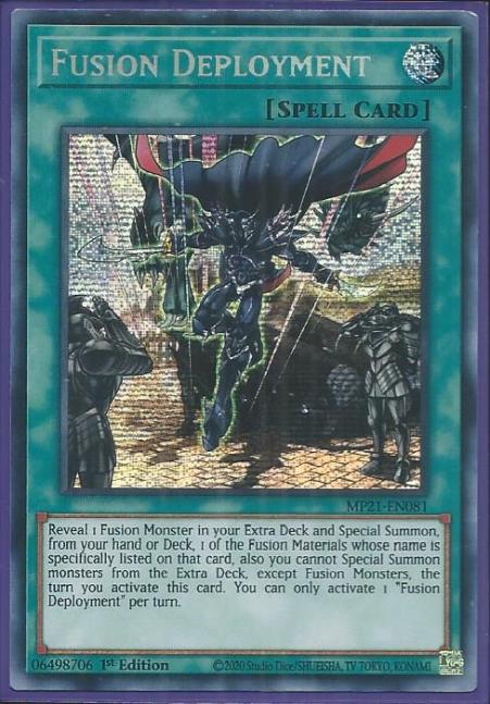Yugioh - Fusion Deployment *Prismatic Secret Rare* MP21-EN081 (NM/M)