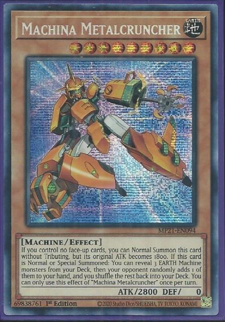 Yugioh - Machina Metalcruncher *Prismatic Secret Rare* MP21-EN094 (NM/M)
