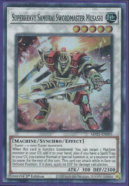 Yugioh - Superheavy Samurai Swordmaster Musashi *SR* MP21-EN095 (NM)