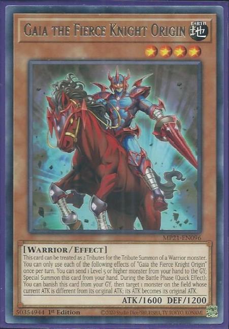Yugioh - Gaia the Fierce Knight Origin *Rare* MP21-EN096 (NM/M)
