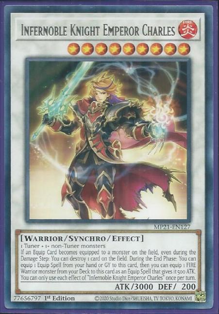 Yugioh - Infernoble Knight Emperor Charles *Rare* MP21-EN127 (NM/M)