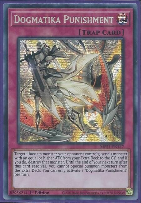 Yugioh - Dogmatika Punishment *Prismatic Secret Rare* MP21-EN147 (NM/M)