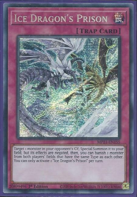 Yugioh - Ice Dragon's Prison *Prismatic Secret Rare* MP21-EN155 (NM/M)