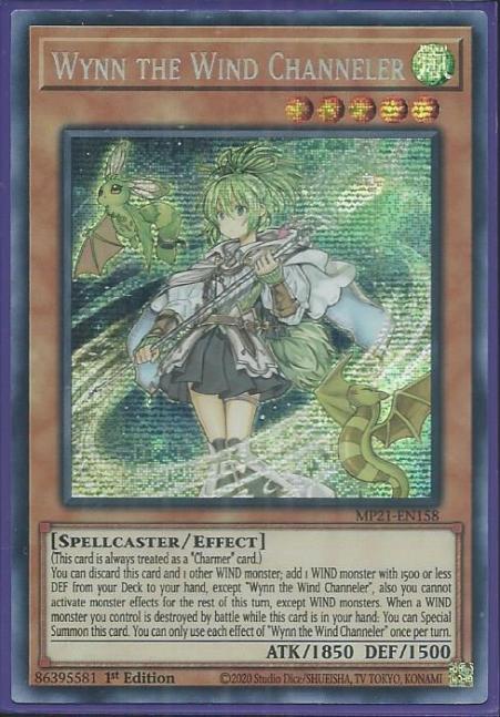 Yugioh - Wynn the Wind Channeler *Prismatic Secret Rare* MP21-EN158 (NM/M)