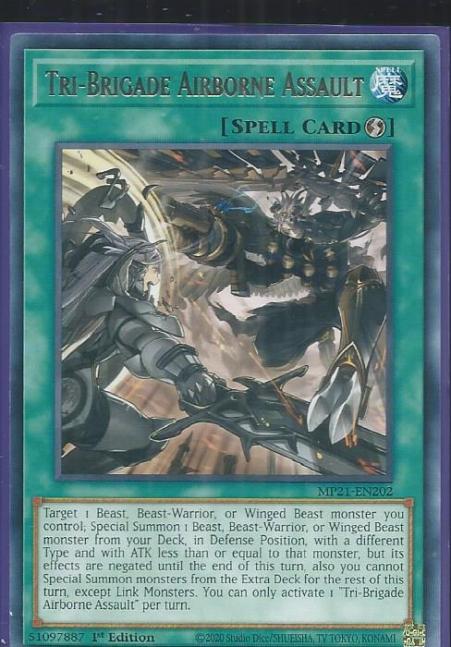 Yugioh - Tri-Brigade Airborne Assault *Rare* MP21-EN202 (NM/M)